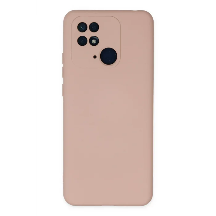 Mey İthalat®   Redmi 10C Kılıf Nano içi Kadife Silikon - Pudra