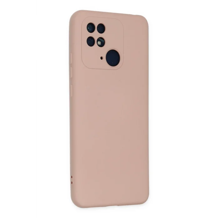 Mey İthalat®   Redmi 10C Kılıf Nano içi Kadife Silikon - Pudra