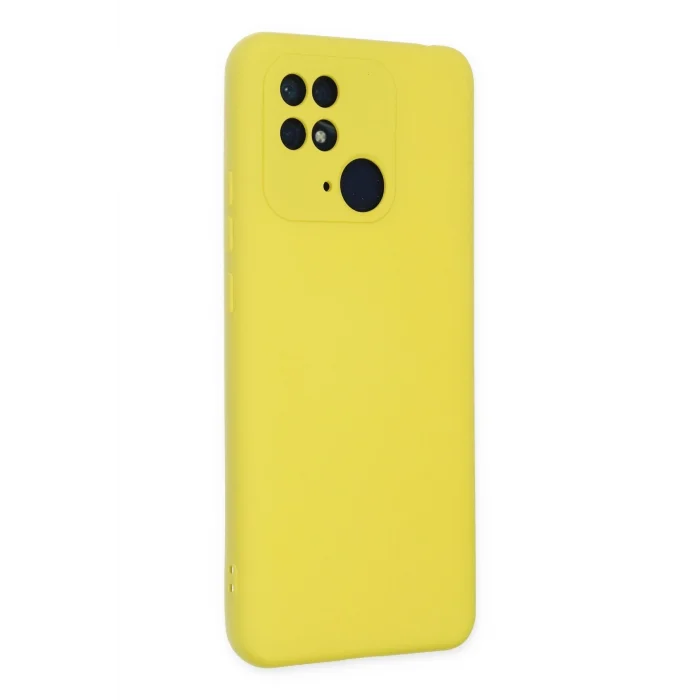 Mey İthalat®   Redmi 10C Kılıf Nano içi Kadife Silikon - Sarı