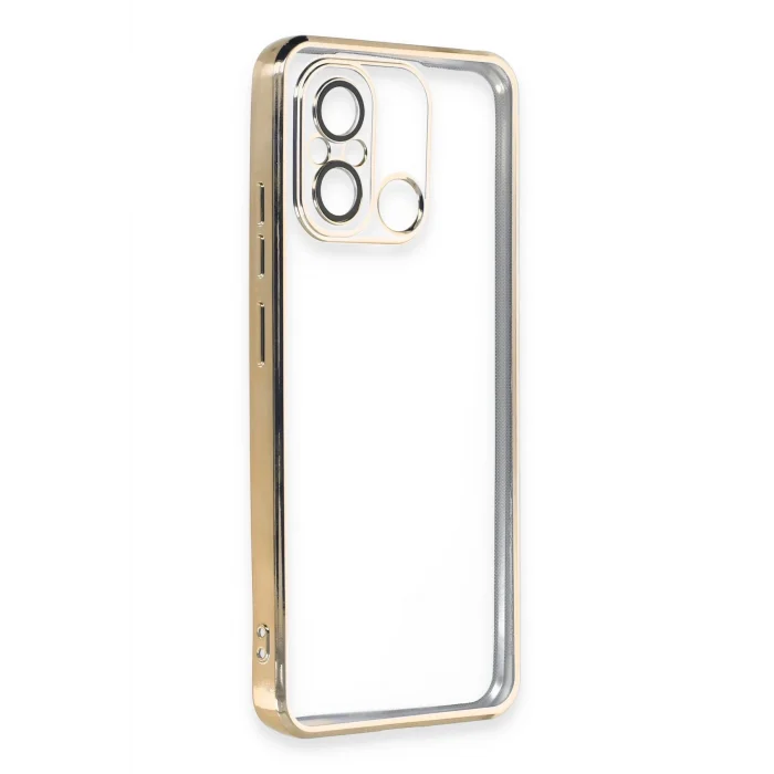 Mey İthalat®   Redmi 12C Kılıf  Lensli Silikon - Gold