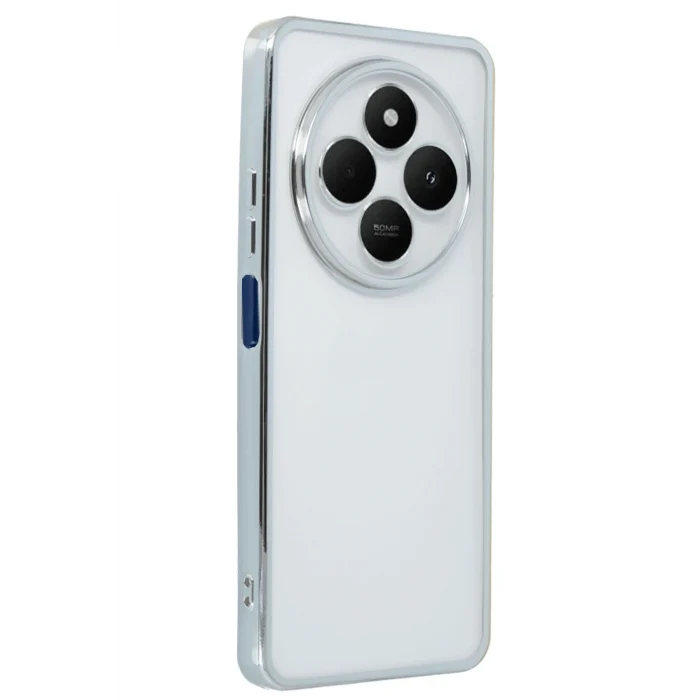 Mey İthalat®   Redmi 14C Kılıf  Lensli Silikon - Gümüş