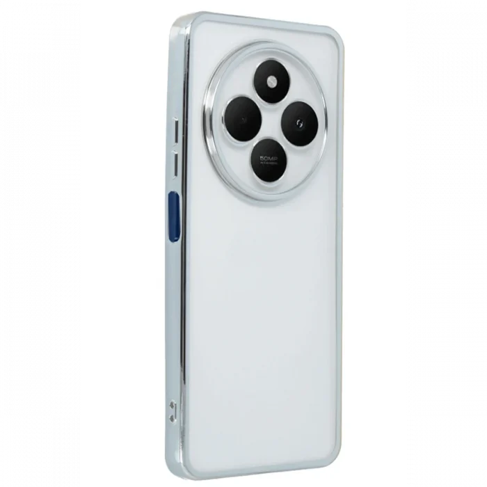 Mey İthalat®   Redmi 14C Kılıf  Lensli Silikon - Gümüş