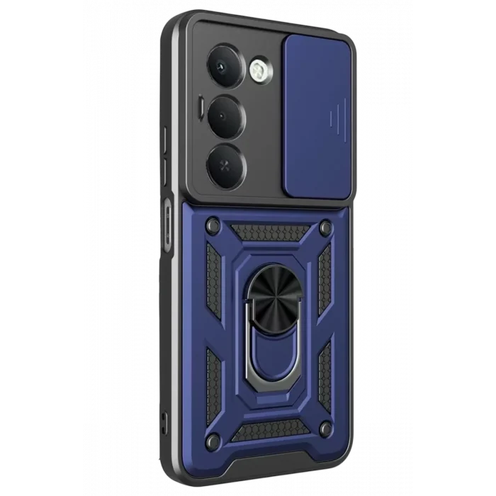 Mey İthalat®   Redmi 15 4G Pars Lens Yüzüklü Silikon - Lacivert
