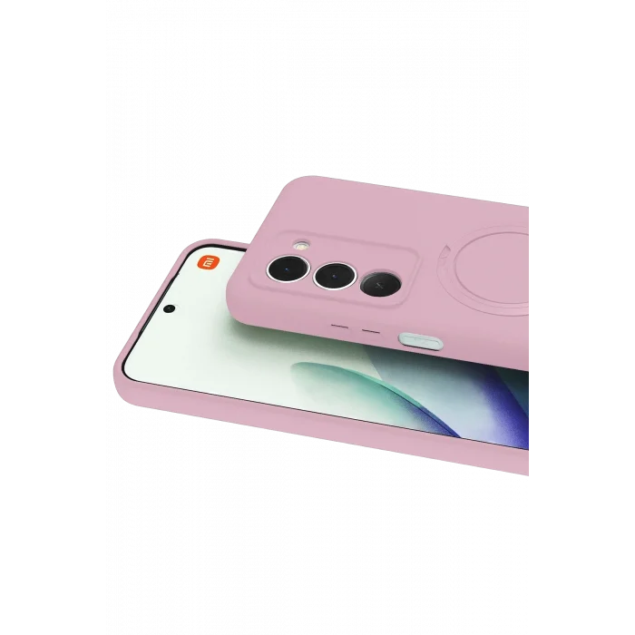 Mey İthalat®   Redmi 15 4G Regal Magsafe Standlı Kapak - Açık Pembe