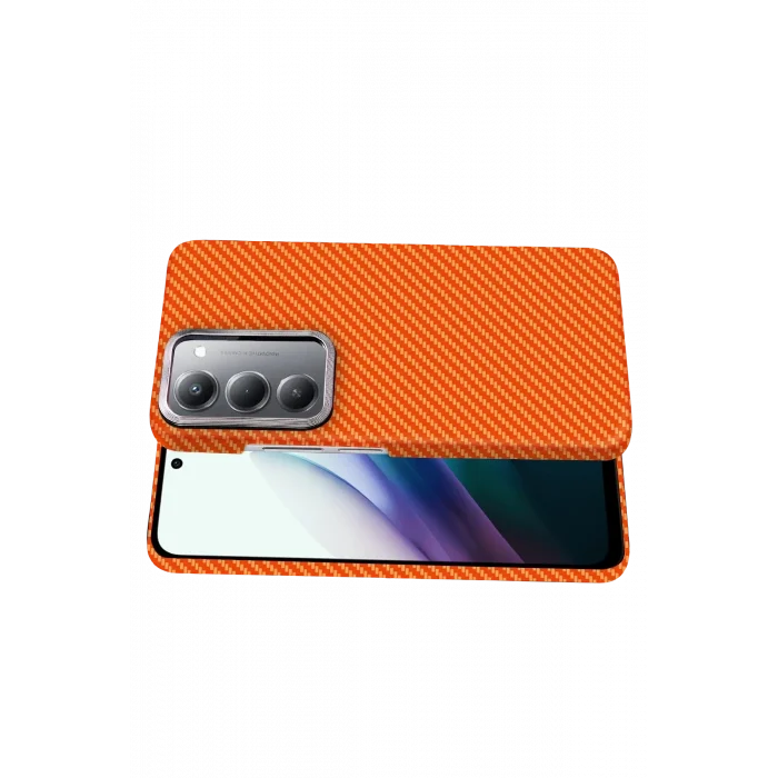 Mey İthalat®   Redmi 15 4G Vega Magsafe Kapak - Turuncu
