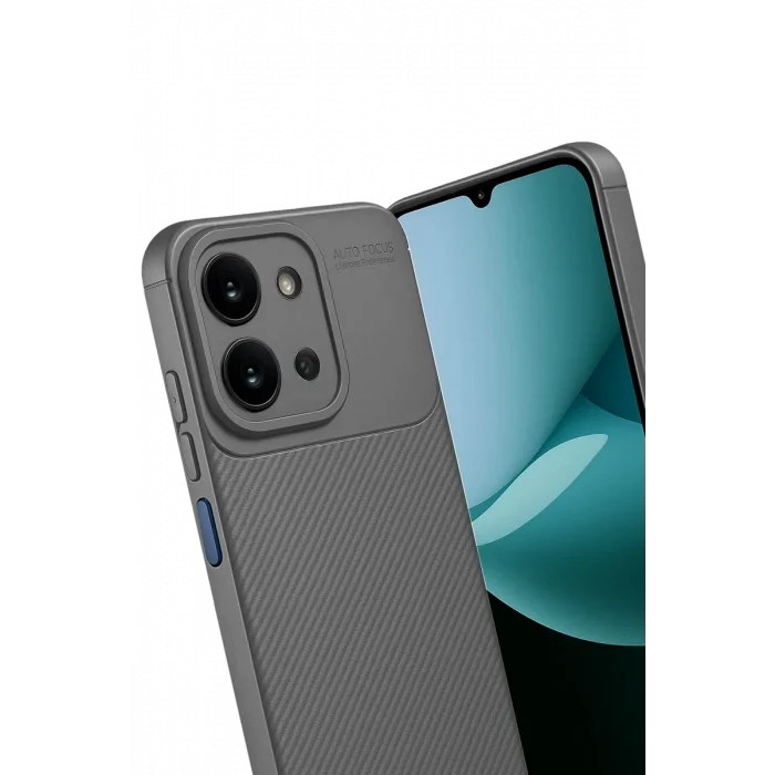 Mey İthalat®   Redmi 15C 4G Auto Focus Karbon Kapak - Gri