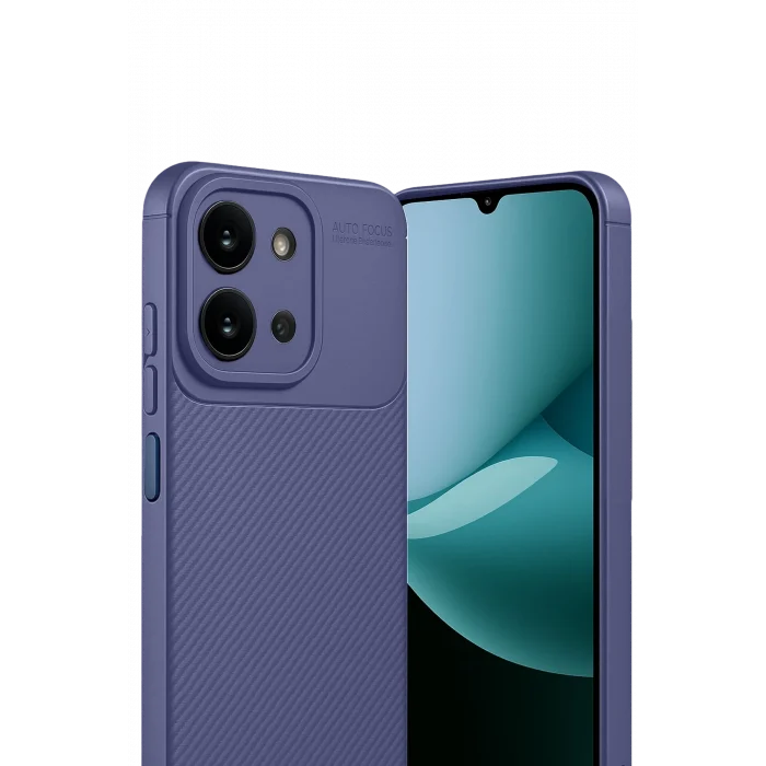Mey İthalat®   Redmi 15C 4G Auto Focus Karbon Kapak - Lacivert