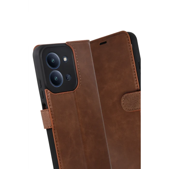 Mey İthalat®   Redmi 15C 4G Trend S Plus Kapaklı Kılıf - Taba