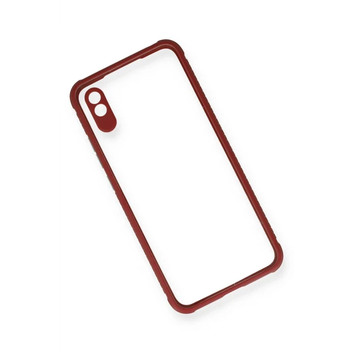 Mey İthalat®   Redmi 9A Kılıf Miami Şeffaf Silikon - Fuşya
