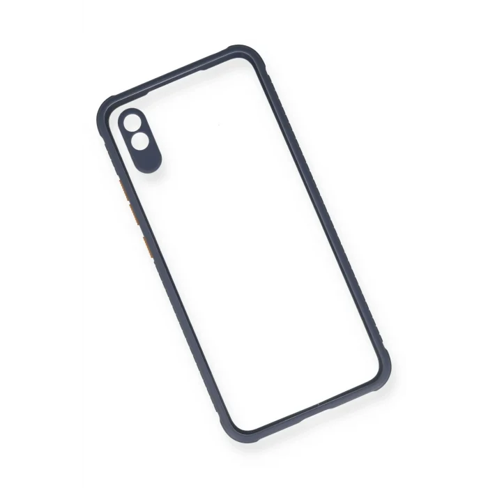 Mey İthalat®   Redmi 9A Kılıf Miami Şeffaf Silikon - Gri
