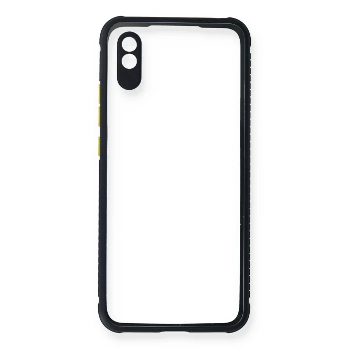 Mey İthalat®   Redmi 9A Kılıf Miami Şeffaf Silikon - Lacivert