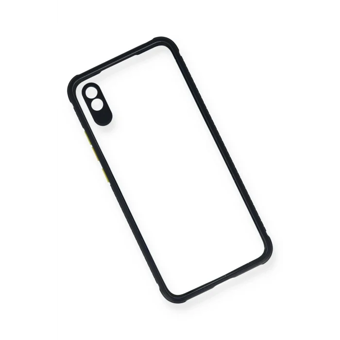 Mey İthalat®   Redmi 9A Kılıf Miami Şeffaf Silikon - Lacivert