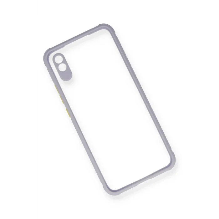 Mey İthalat®   Redmi 9A Kılıf Miami Şeffaf Silikon - Lila