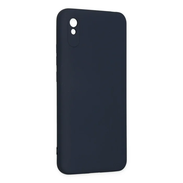 Mey İthalat®   Redmi 9A Kılıf Nano içi Kadife Silikon - Lacivert