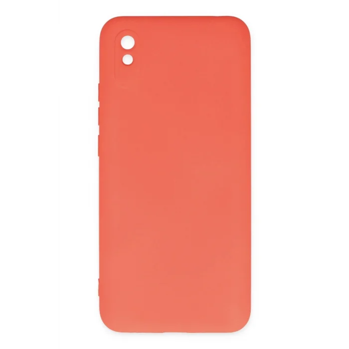 Mey İthalat®   Redmi 9A Kılıf Nano içi Kadife Silikon - Turuncu