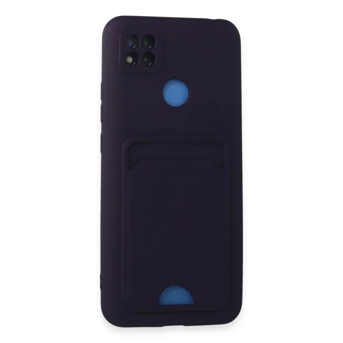 Mey İthalat®   Redmi 9C Kılıf Kelvin Kartvizitli Silikon - Derin Mor