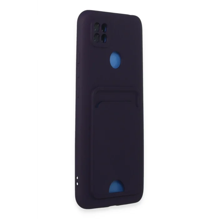 Mey İthalat®   Redmi 9C Kılıf Kelvin Kartvizitli Silikon - Derin Mor