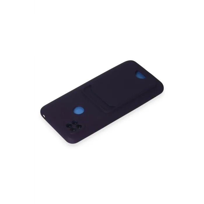 Mey İthalat®   Redmi 9C Kılıf Kelvin Kartvizitli Silikon - Derin Mor
