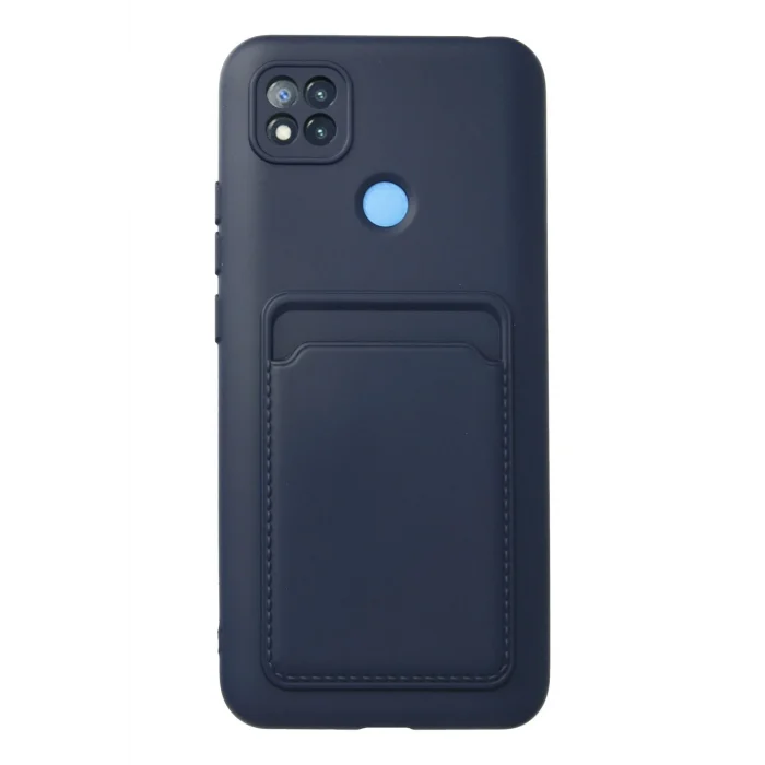 Mey İthalat®   Redmi 9C Kılıf Kelvin Kartvizitli Silikon - Lacivert