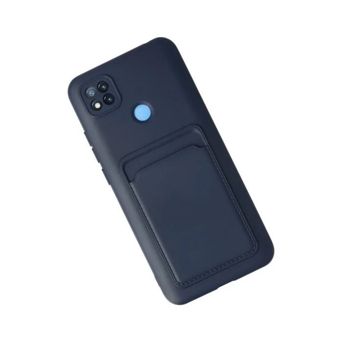 Mey İthalat®   Redmi 9C Kılıf Kelvin Kartvizitli Silikon - Lacivert