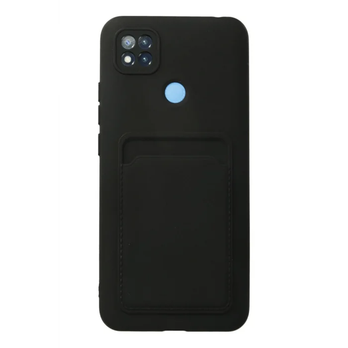 Mey İthalat®   Redmi 9C Kılıf Kelvin Kartvizitli Silikon - Siyah