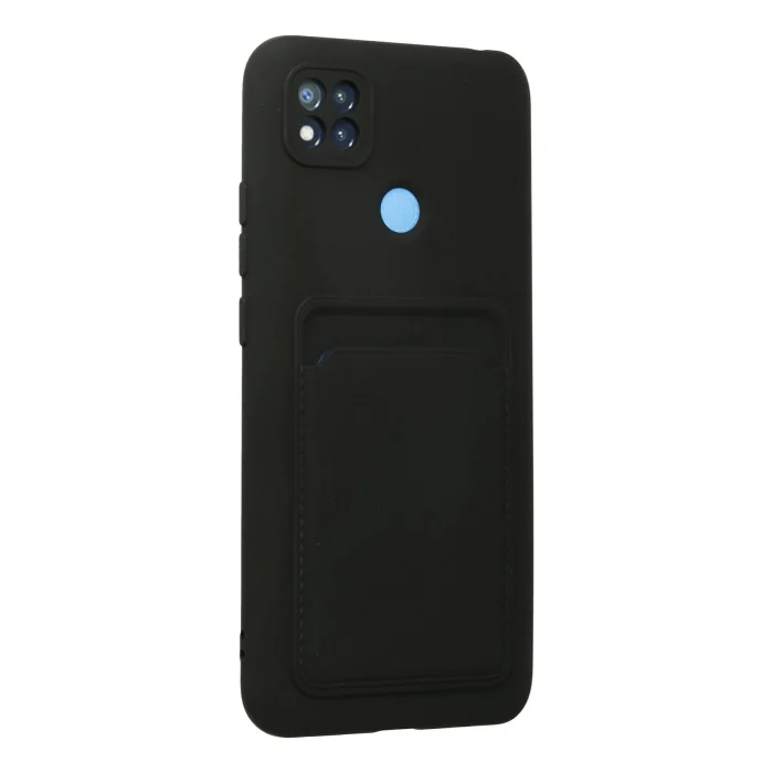 Mey İthalat®   Redmi 9C Kılıf Kelvin Kartvizitli Silikon - Siyah