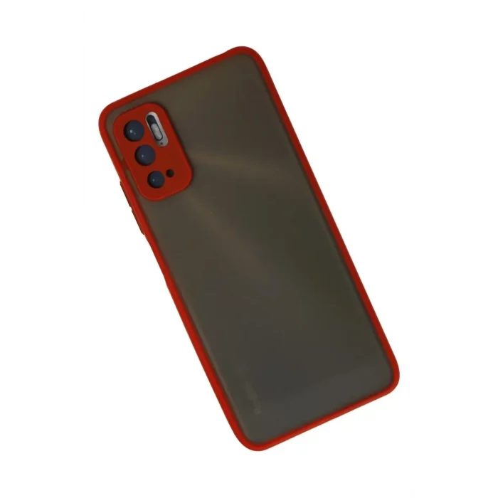 Mey İthalat®   Redmi Note 10 5G Kılıf Montreal Silikon Kapak - Kırmızı