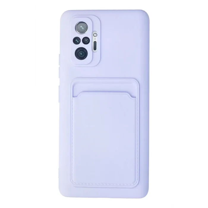 Mey İthalat®   Redmi Note 10 Pro Kılıf Kelvin Kartvizitli Silikon - Lila