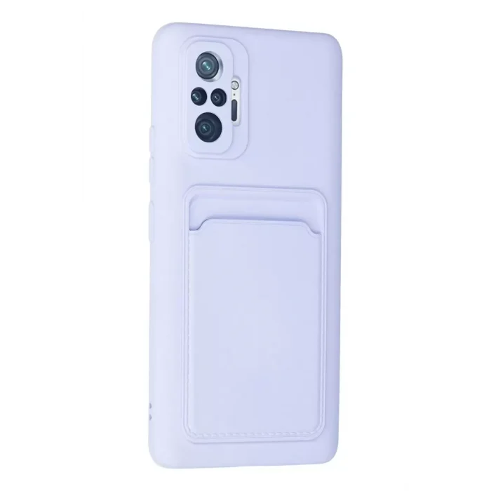 Mey İthalat®   Redmi Note 10 Pro Kılıf Kelvin Kartvizitli Silikon - Lila