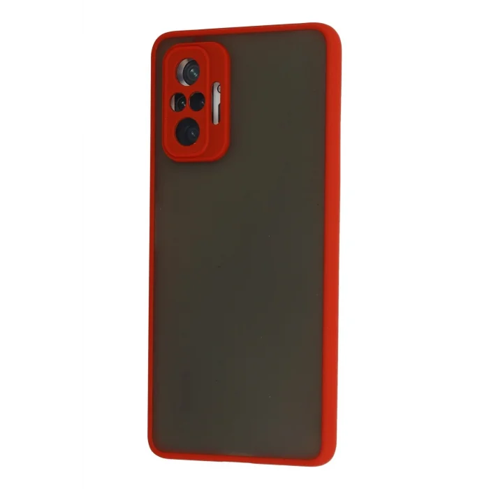 Mey İthalat®   Redmi Note 10 Pro Kılıf Montreal Silikon Kapak - Kırmızı