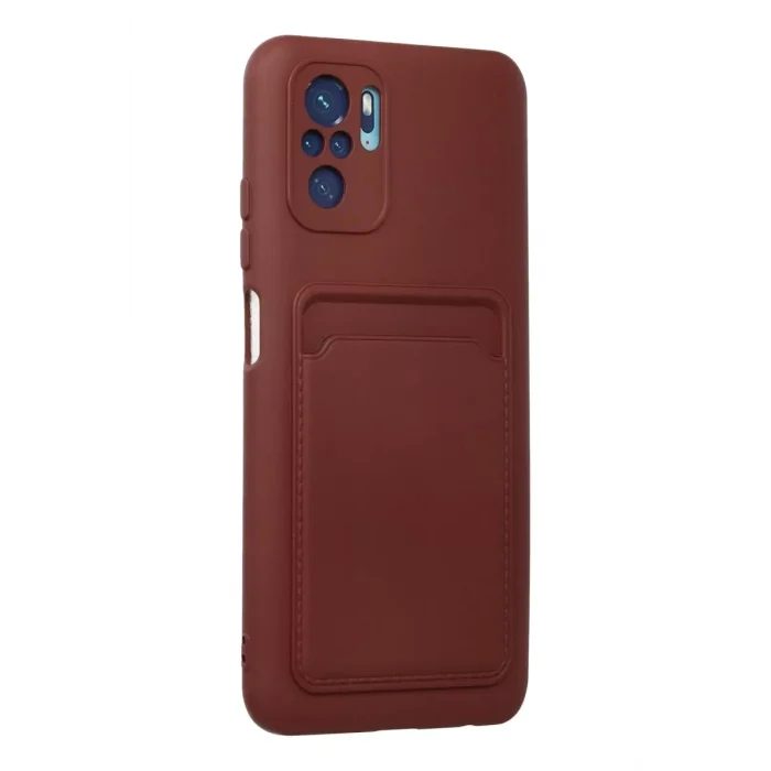 Mey İthalat®   Redmi Note 10S Kılıf Kelvin Kartvizitli Silikon - Bordo