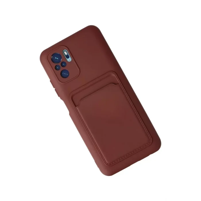 Mey İthalat®   Redmi Note 10S Kılıf Kelvin Kartvizitli Silikon - Bordo