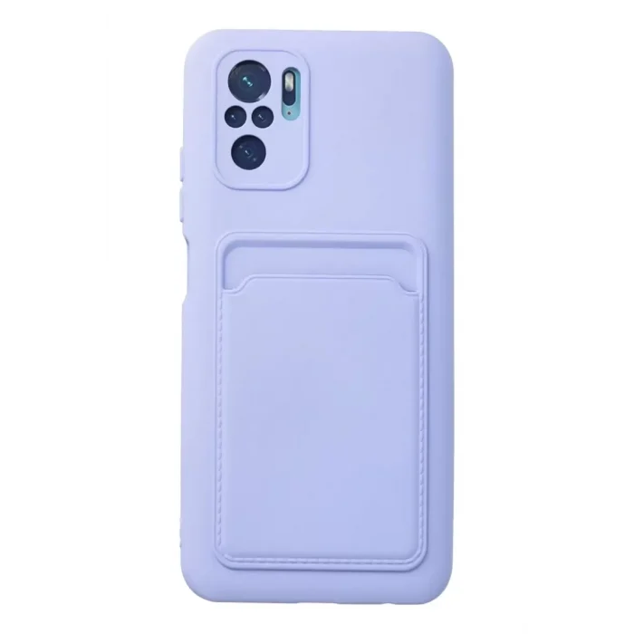 Mey İthalat®   Redmi Note 10S Kılıf Kelvin Kartvizitli Silikon - Lila
