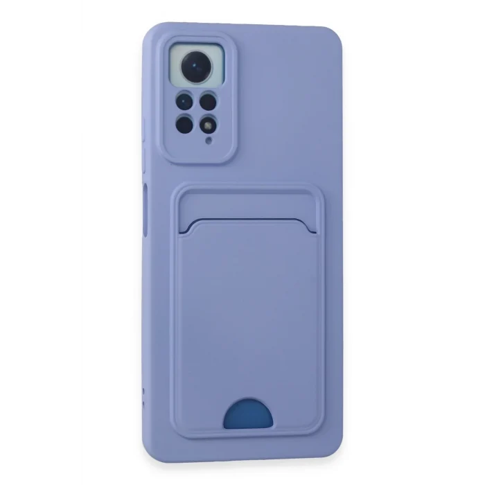 Mey İthalat®   Redmi Note 11 Pro Kılıf Kelvin Kartvizitli Silikon - Lila