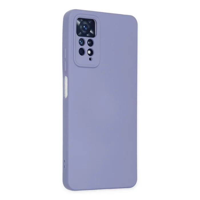 Mey İthalat®   Redmi Note 11 Pro Kılıf Nano içi Kadife Silikon - Lila