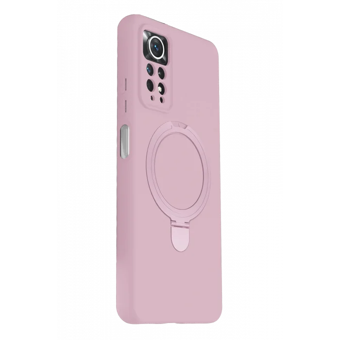 Mey İthalat®   Redmi Note 12 Pro 4G Regal Magsafe Standlı Kapak - Açık Pembe