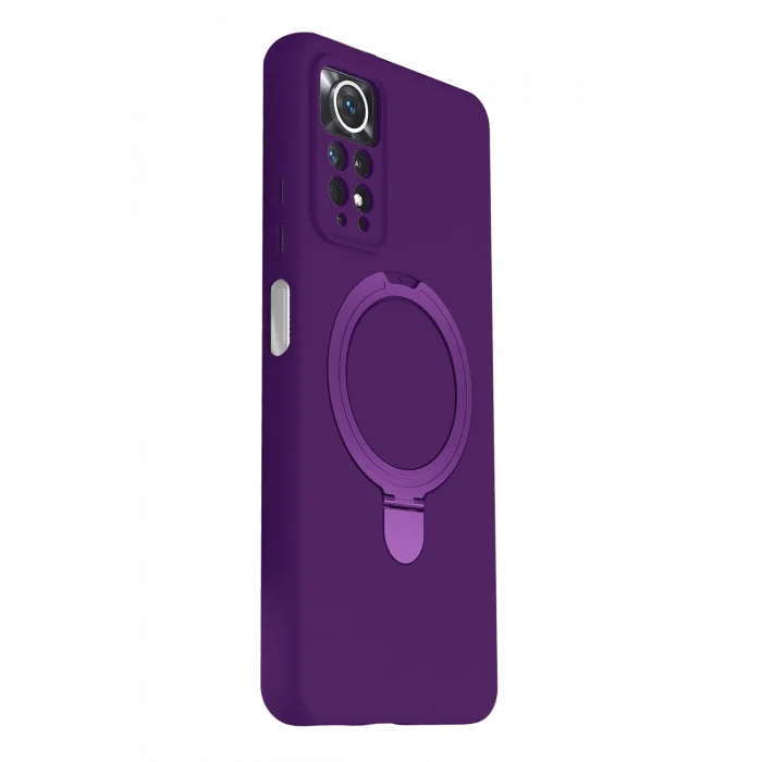 Mey İthalat®   Redmi Note 12 Pro 4G Regal Magsafe Standlı Kapak - Derin Mor