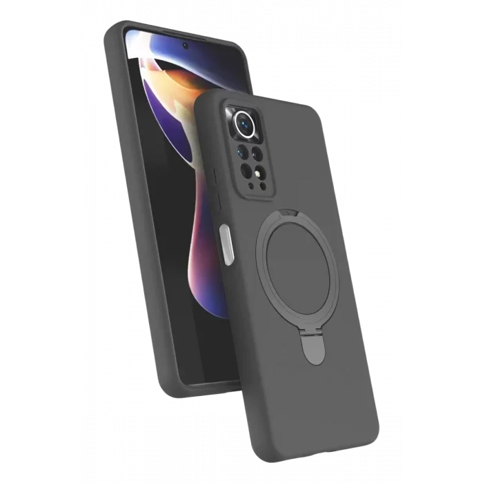 Mey İthalat®   Redmi Note 12 Pro 4G Regal Magsafe Standlı Kapak - Titan Gri