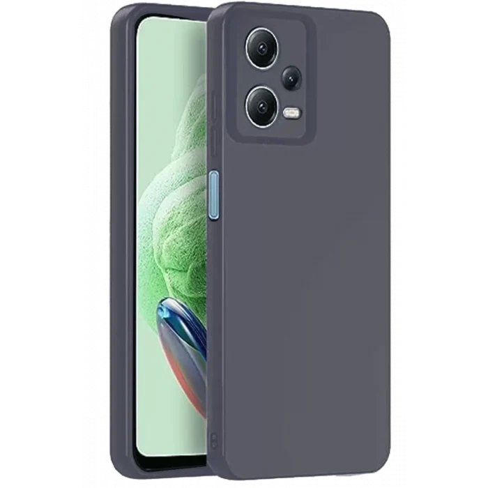 Mey İthalat®   Redmi Note 12 Pro 5G Kılıf Nano içi Kadife Silikon - Gri