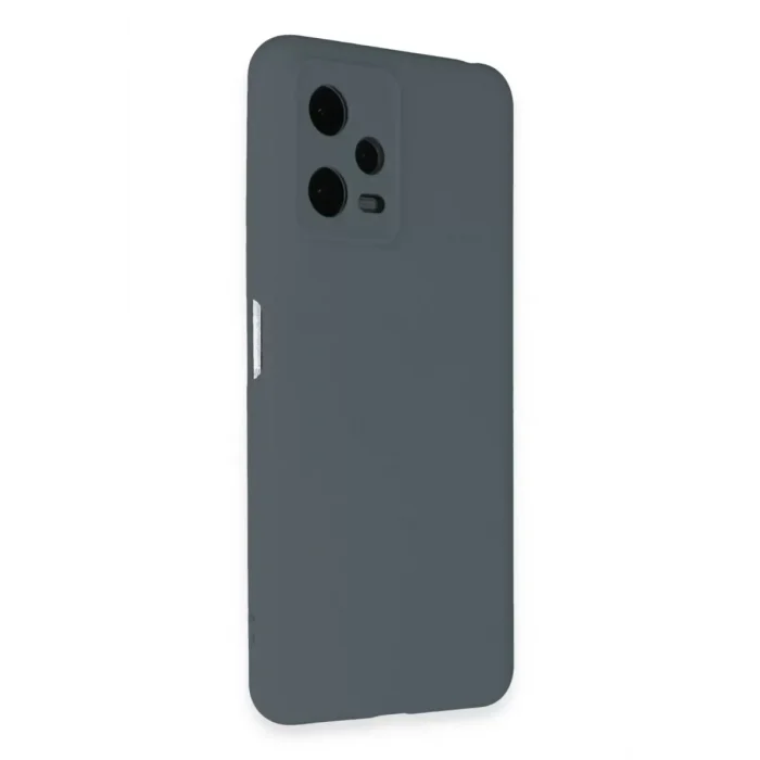 Mey İthalat®   Redmi Note 12 Pro 5G Kılıf Nano içi Kadife Silikon - Gri