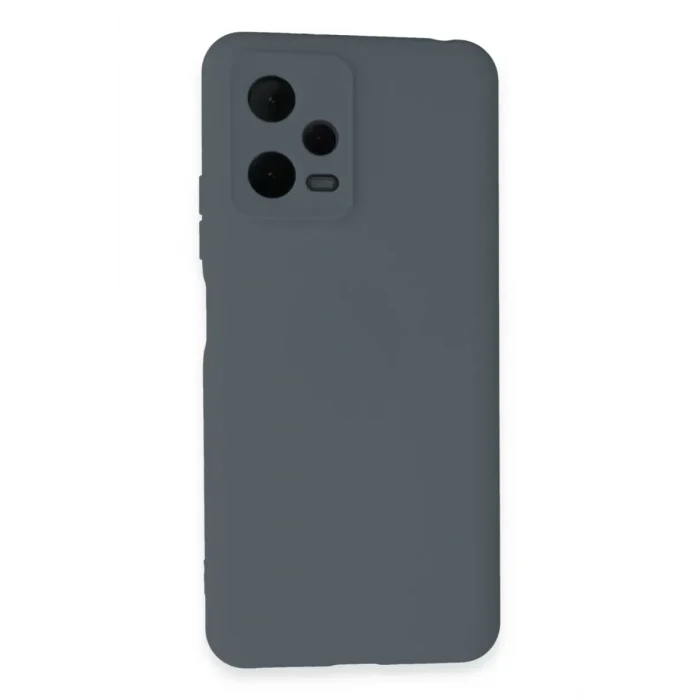 Mey İthalat®   Redmi Note 12 Pro 5G Kılıf Nano içi Kadife Silikon - Gri