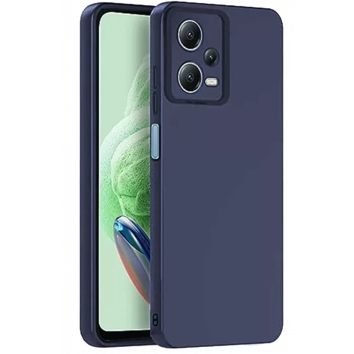 Mey İthalat®   Redmi Note 12 Pro 5G Kılıf Nano içi Kadife Silikon - Lacivert