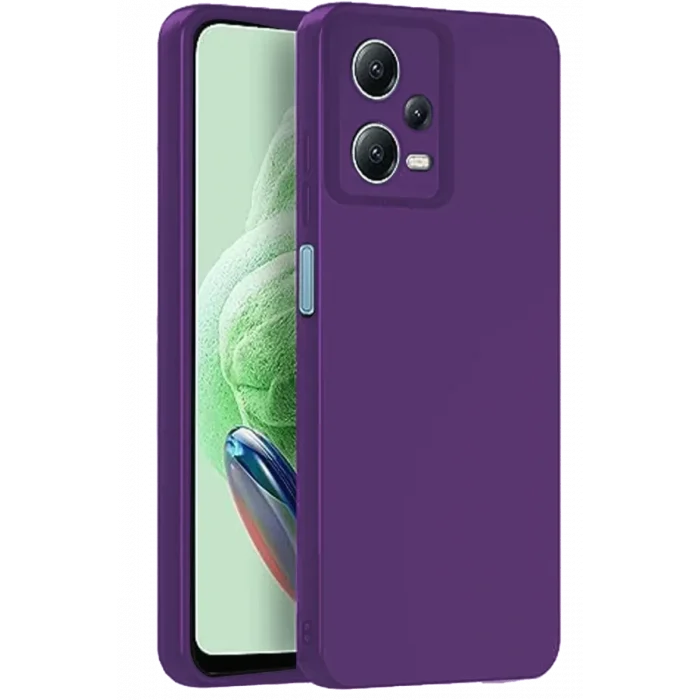 Mey İthalat®   Redmi Note 12 Pro 5G Kılıf Nano içi Kadife Silikon - Mor