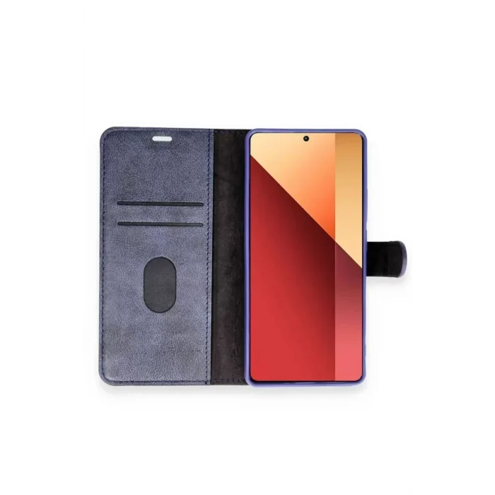 Mey İthalat®   Redmi Note 13 Pro 4G Kılıf Trend S Plus Kapaklı Kılıf - Lacivert