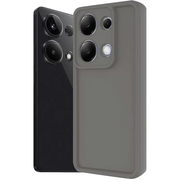 Mey İthalat®   Redmi Note 13 Pro 4G Kılıf Viera Silikon - Gri