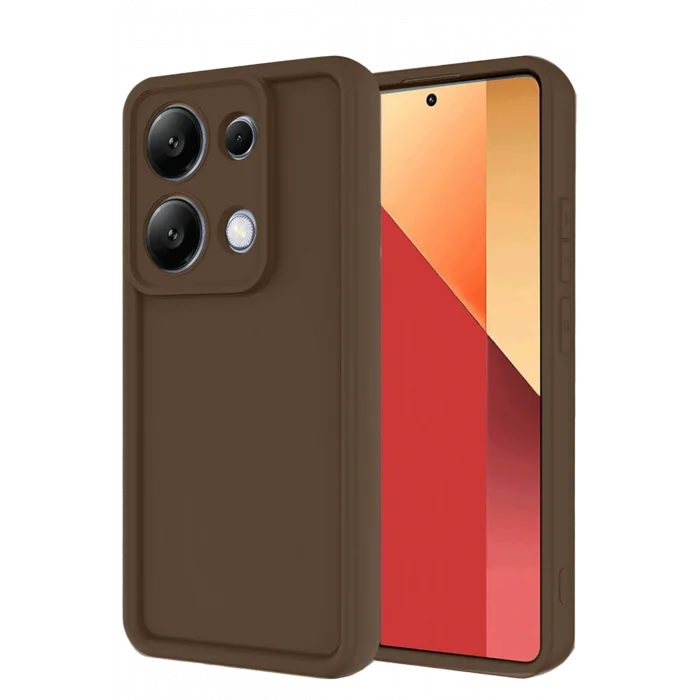 Mey İthalat®   Redmi Note 13 Pro 4G Kılıf Viera Silikon - Kahverengi