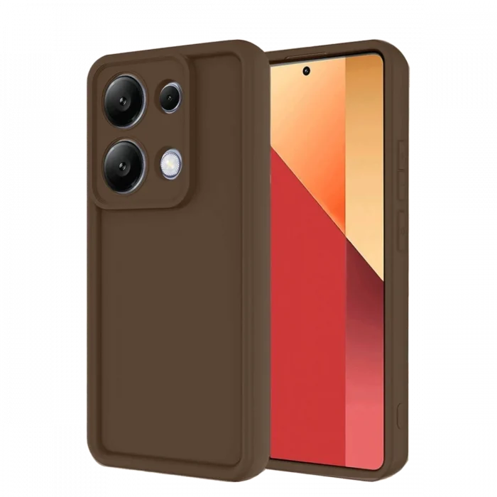 Mey İthalat®   Redmi Note 13 Pro 4G Kılıf Viera Silikon - Kahverengi