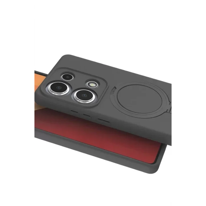 Mey İthalat®   Redmi Note 13 Pro 4G Regal Magsafe Standlı Kapak - Titan Gri
