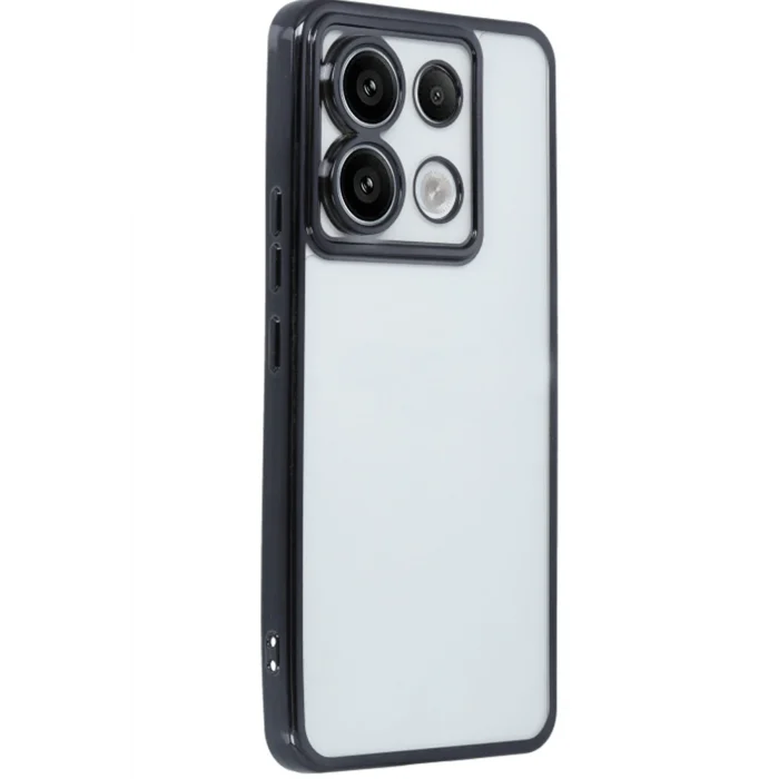 Mey İthalat®   Redmi Note 13 Pro 5G Kılıf  Lensli Silikon - Siyah