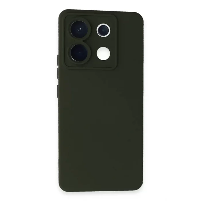 Mey İthalat®   Redmi Note 13 Pro 5G Kılıf Nano içi Kadife Silikon - Koyu Yeşil